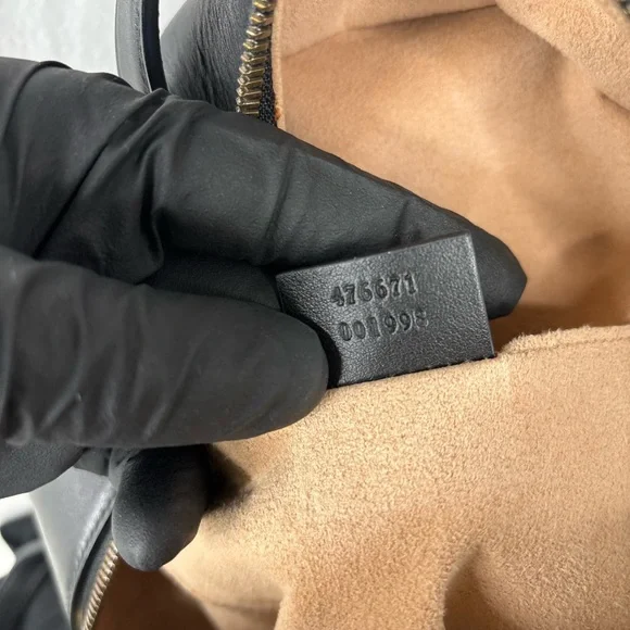 Gucci Black Double G Marmont Mini Backpack with Gold Hardware - Picture 9 of 11